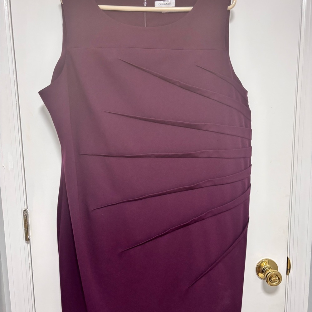 Calvin Klein Rich Plum Midi Dress